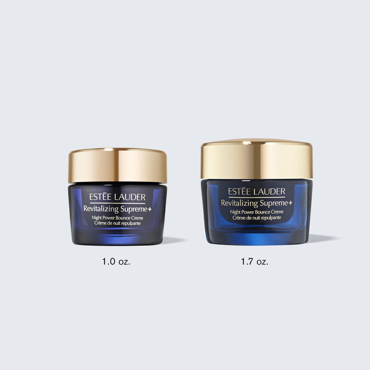 Estée Lauder Revitalizing Supreme+ Night Power Bounce Cream travel-size formula for overnight routine