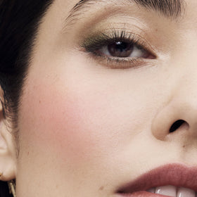 Two-shade duo swatch on cheek for sculpted color and subtle glow
