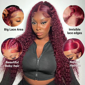 Estilar deep wave lace front 13x6 shows voluminous movement and texture.