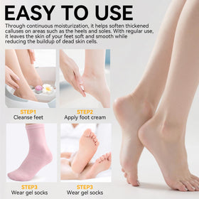 ESUOHYM Spa-level socks close-up gel lining boosts moisture retention