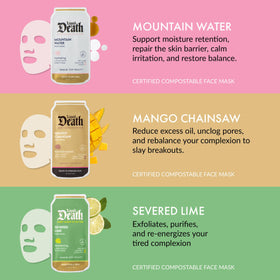 ESW Beauty Liquid Death mask texture with coconut water for soothing hydration