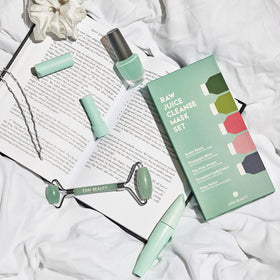 ESW Beauty Raw Juice Mask ingredients-watermelon-kale-charcoal show natural actives for refreshed skin