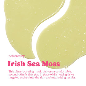 ESW Beauty Strawberry Matcha Latte Patches applied under-eye skin for refreshing feel.