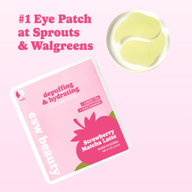 ESW Beauty Strawberry Matcha Latte Patches packaging open, ready for use.
