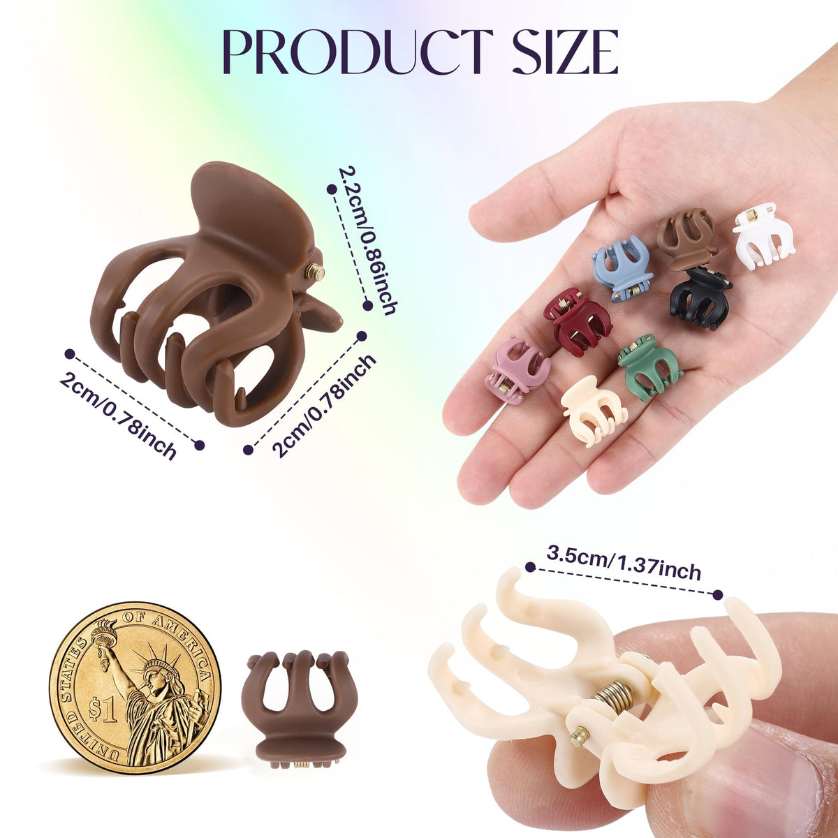 ETANEAR no-slip teeth for secure grip across hair types