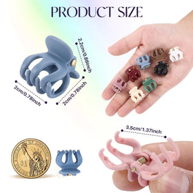 ETANEAR dusty blue clip grips thick or thin hair without slipping all day