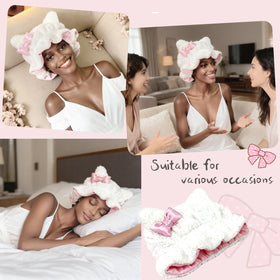 Etcial travel-friendly satin bonnet pink ideal for hotels and trips.