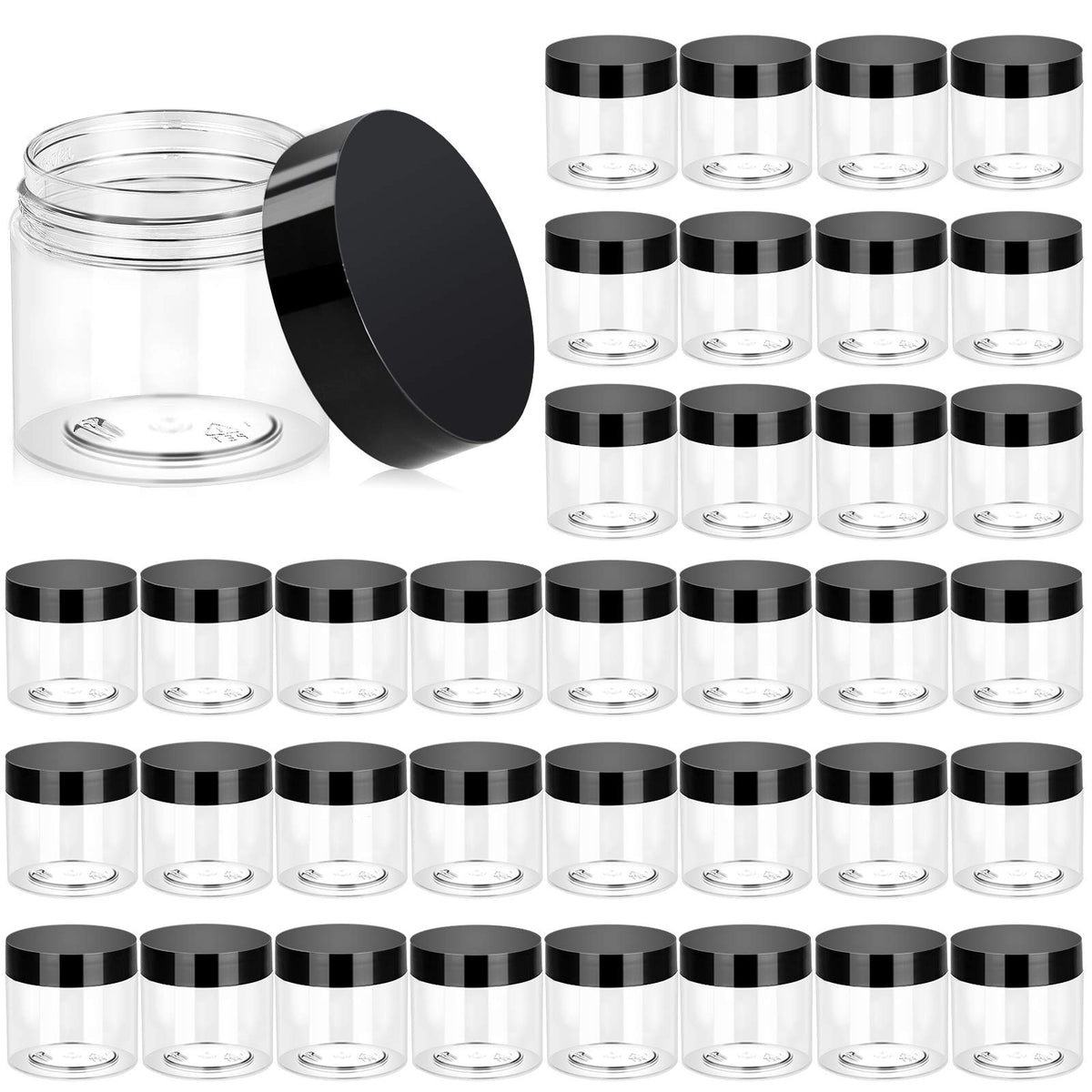 Eternal Moment 2oz jar with clear lid on, portable travel storage.