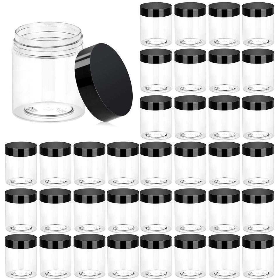 Eternal Moment 36-pack 3oz clear jars with lids for organized cosmetics