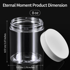 Eternal Moment 48-pack clear plastic jars perfect for organizing cosmetics and DIY projects.