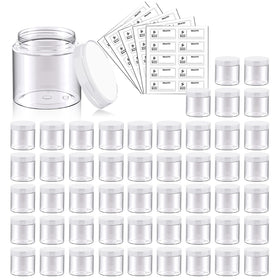 Eternal Moment 2oz clear jar with lid for organized cosmetic storage.