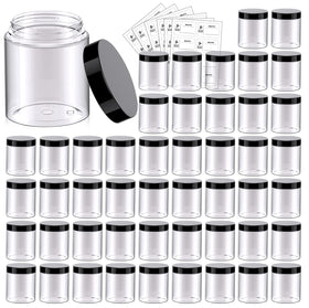 Eternal Moment 8oz jar with black lid for secure cosmetic storage