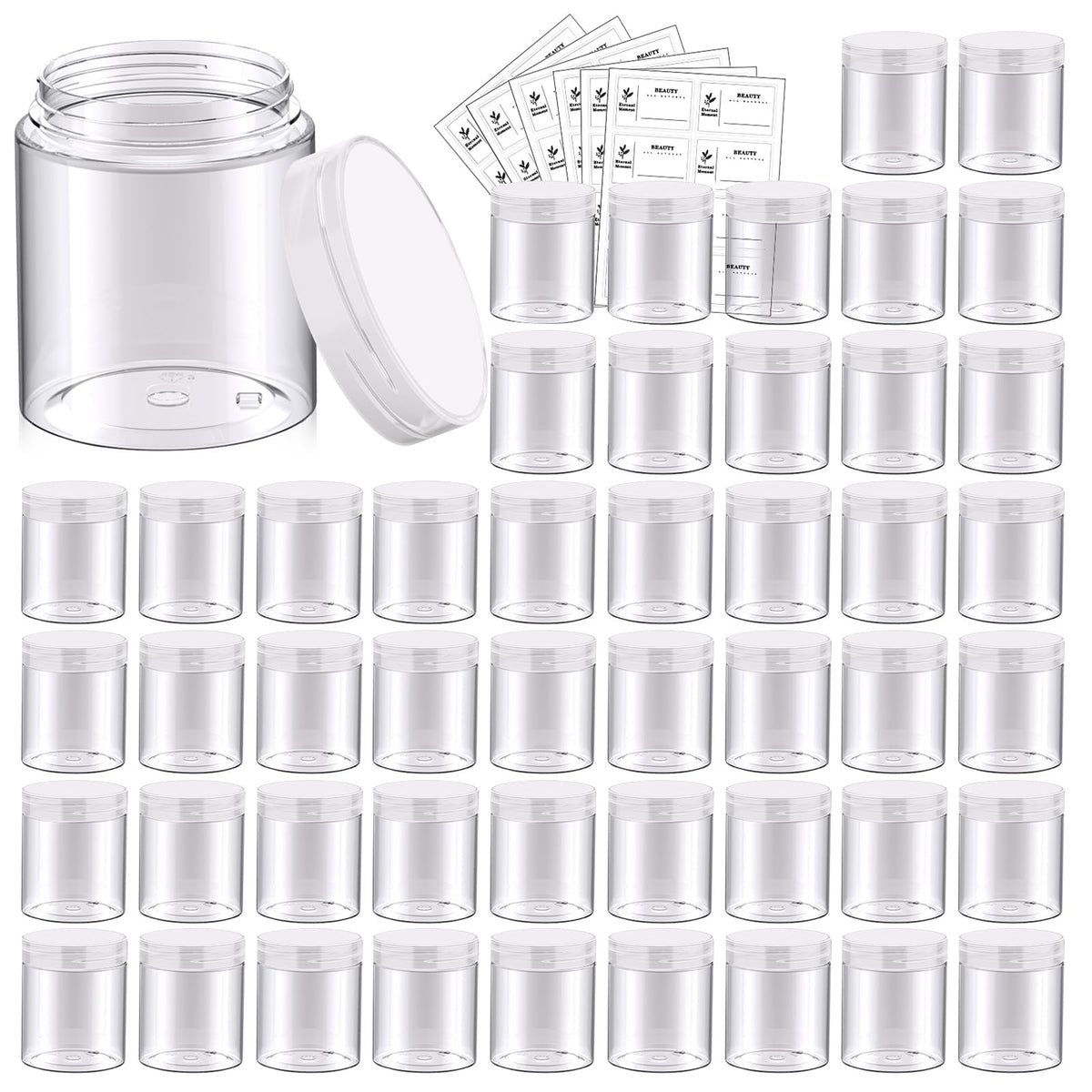 Eternal Moment 8 oz jar with clear lid for easy content visibility