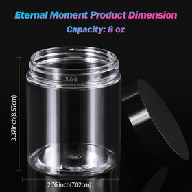 Eternal Moment clear round jar with wide mouth for easy filling