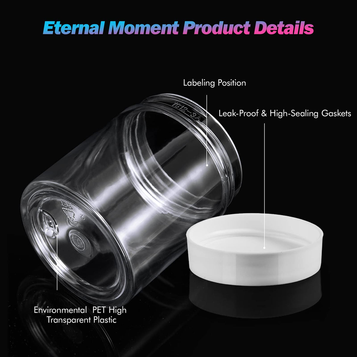 Eternal Moment leak-proof jar seals keep products secure during transport