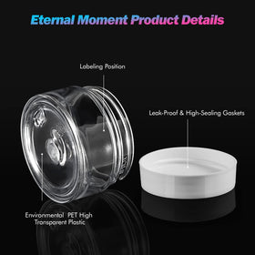 Eternal Moment leakproof airtight lid with foam seal keeps contents secure during travel.