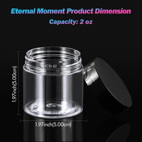 Eternal Moment round jar with transparent bottom, display-ready on shelves.