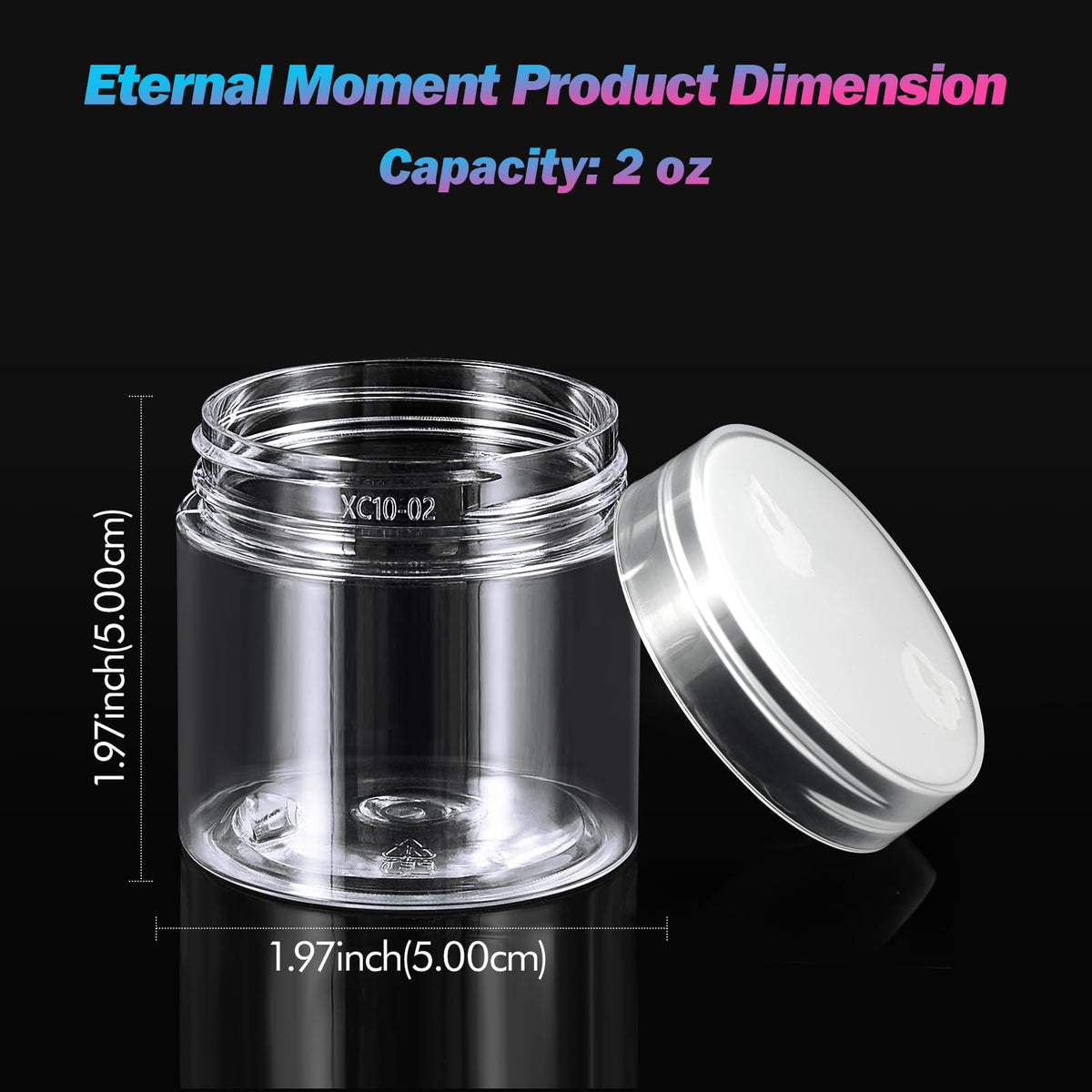 Eternal Moment slime jar, 2oz, for clean, mess-free slime storage.