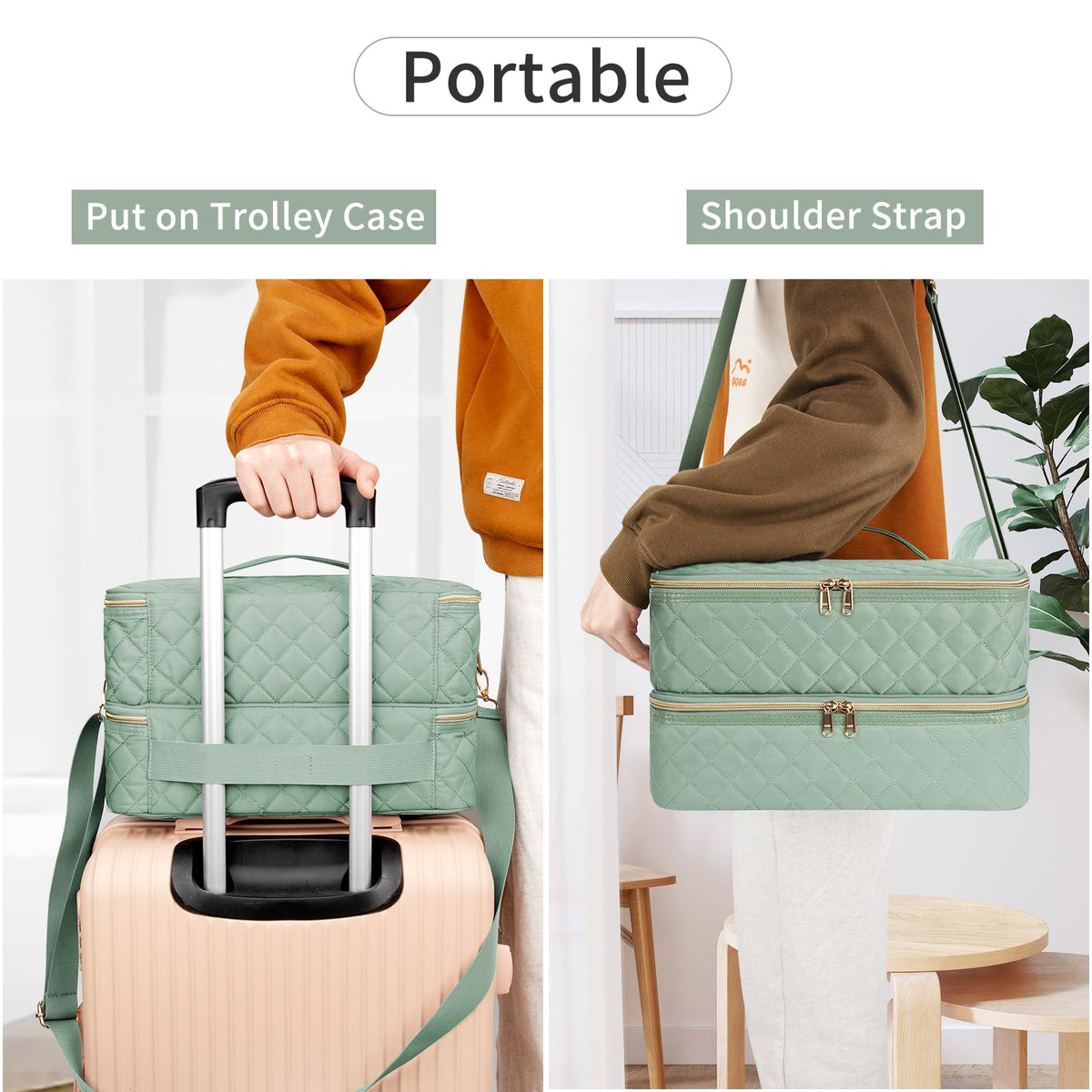 Ethereal Nail Polish Organizer Case interior dividers protect bottles and tools from impact