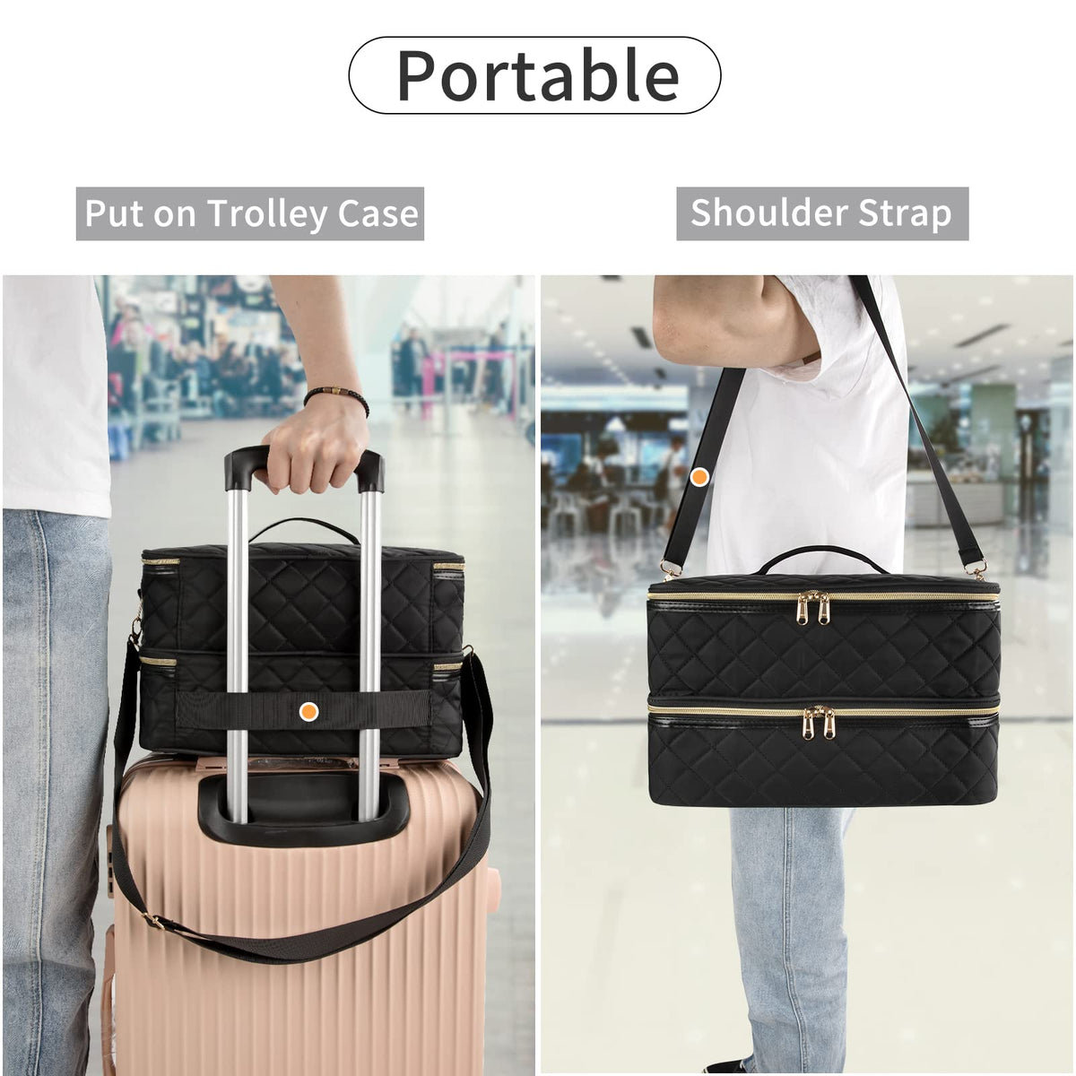 Ethereal organizer case exterior features cotton nylon vegan leather materials