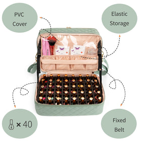 Ethereal Nail Polish Organizer Case on trolley with fixed strap for travel stability