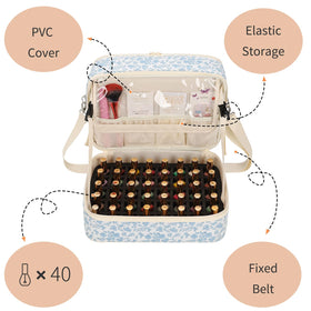 Waterproof exterior with thick padding to protect polish during travel.