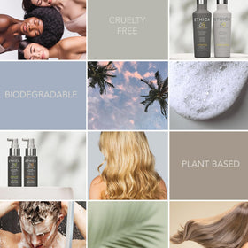 Ethica Beauty packaging emphasizes cruelty-free, fragrance-free formulation.