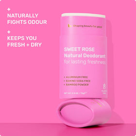 Bamboo powder helps underarms stay dry during daily activity.