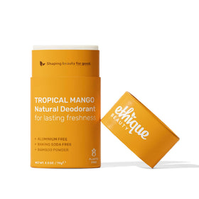 Ethique Tropical Mango Deodorant Stick main shot showing aluminum-free formula for all-day freshness.