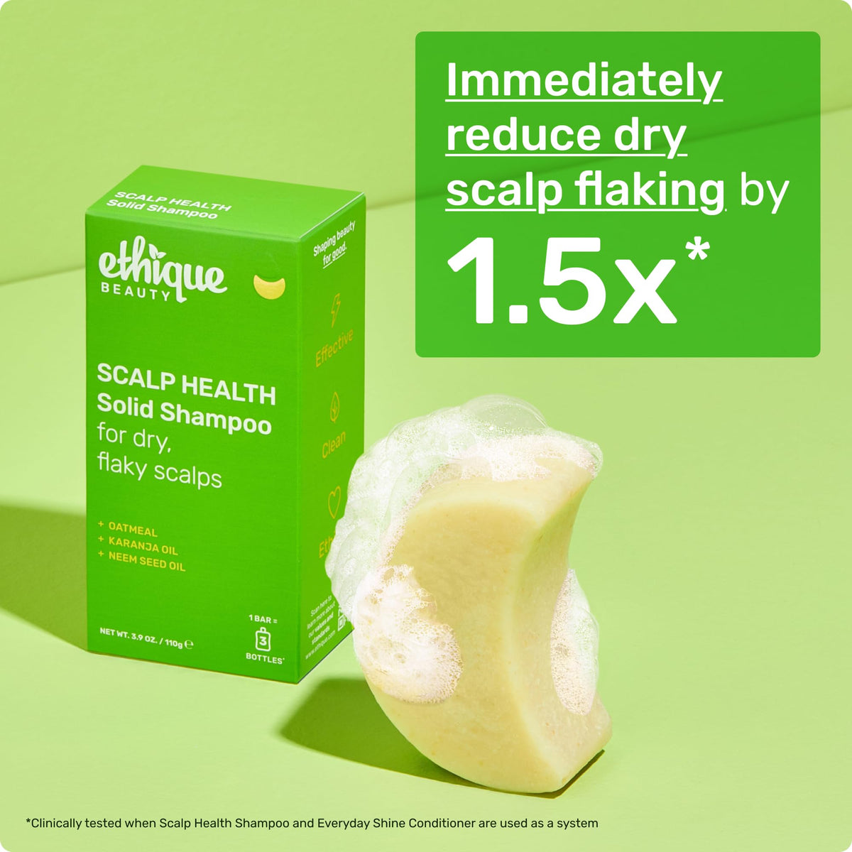 Ethique Everyday Shine Conditioner Bar coconut oil detail reveals deep nourishment.