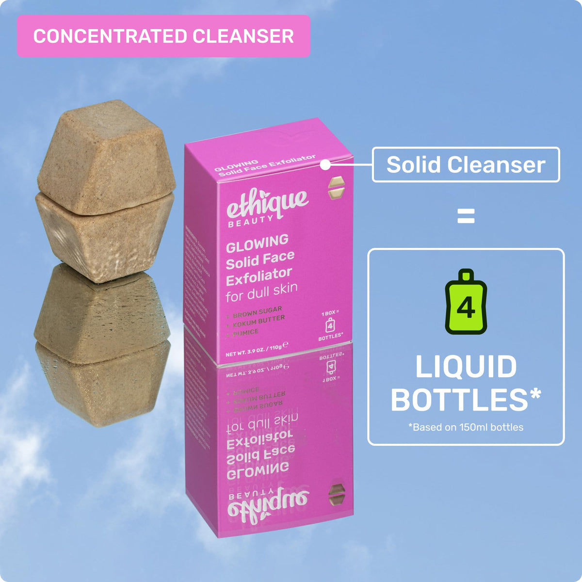 Ethique Glowing closeup of ginger and kokum butter suggests nourishing care