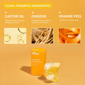 Ethique orange-peel cleanse highlighting vibrant aroma and thorough cleansing.