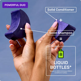 Safe for color-treated hair while maintaining tone with Ethique Purple Conditioner Bar
