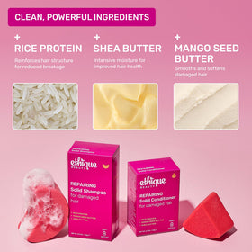 Ethique Repairing Shampoo Bar with shea butter provides deep moisture