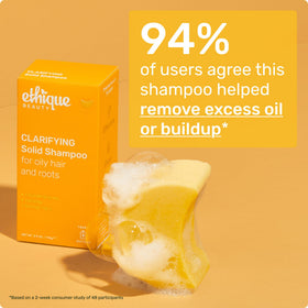 Ethique shampoo bar with ginseng for invigorated scalp and revived strands.