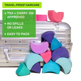 Ethique travel-friendly kit shows compact sizes for on-the-go use.