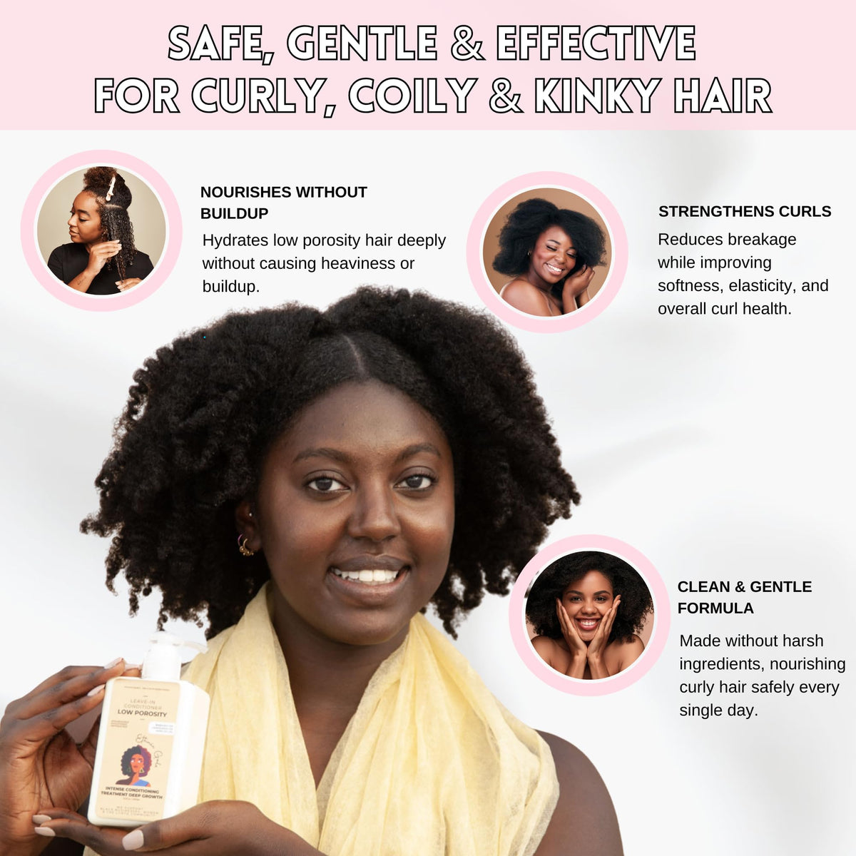 Ethnic Gals Lightweight Leave-In promotes detangling and shine without residue