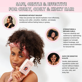 Ethnic Gals Low Porosity Hair Mask jar closeup shows creamy texture for deep conditioning