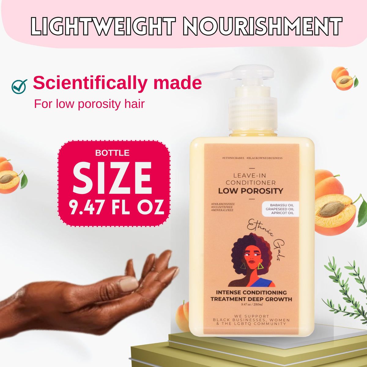 Ethnic Gals Lightweight formula eases detangling during styling sessions