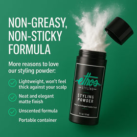 Ethos Styling Texture Powder delivers texture and all-day hold with a non-greasy feel