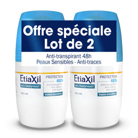 Etiaxil roll-on bottle 50ml for all-day freshness.
