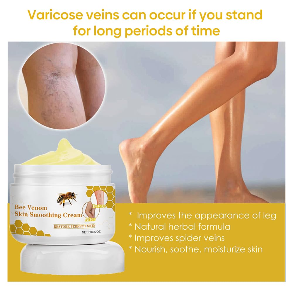 etitek Bee Venom Cream being applied to leg for quick absorption