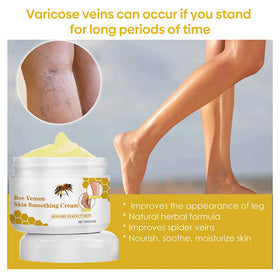 etitek Bee Venom Cream being applied to leg for quick absorption