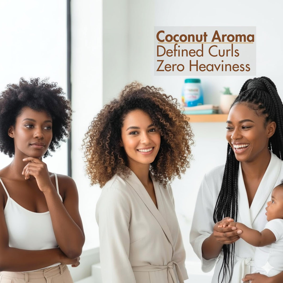 ETNIKER Caribe subtle coconut scent lingers during styling.
