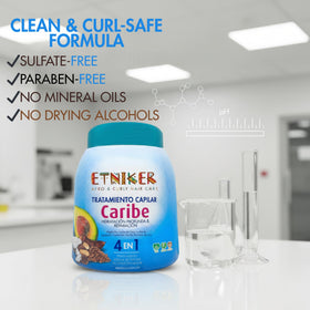 ETNIKER Caribe UV protectant layer shields hair from sun exposure.