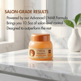 ETNIKER Clean beauty formula with coconut and flaxseed benefits.