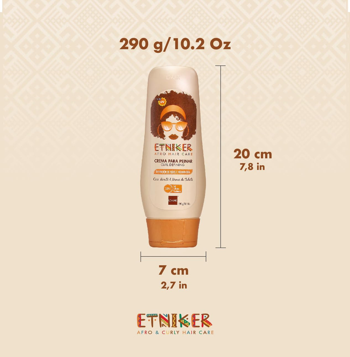 ETNIKER Curl Defining Styling Cream no-rinse usage on damp hair.