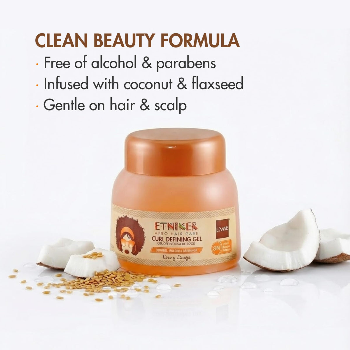ETNIKER Curl Definer Gel tolerates humidity for frizz control.