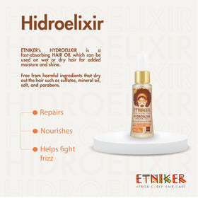 ETNIKER Hydroelixir color-treated friendly bottle in soft light