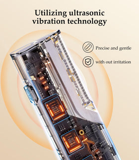 ETQFOTF sonic dermaplane 3-speed adjustment controls customize exfoliation and skin sensitivity